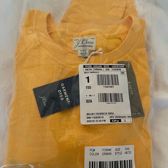 J.Crew Vintage Cotton Terry Crewneck Pullover - Picture 4 of 5